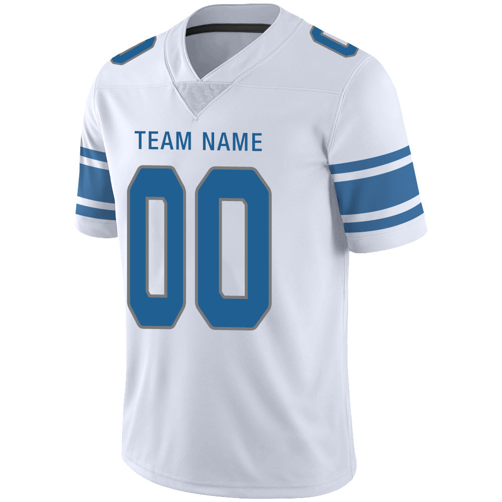 Custom Detroit Lions Stitched American Football Jerseys Personalize Birthday Gifts White Jersey