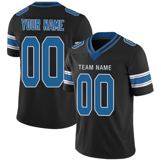 Custom Detroit Lions Stitched American Football Jerseys Personalize Birthday Gifts Black Jersey