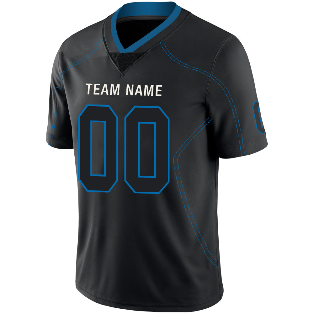 Custom Detroit Lions Stitched American Football Jerseys Personalize Birthday Gifts Black Jersey