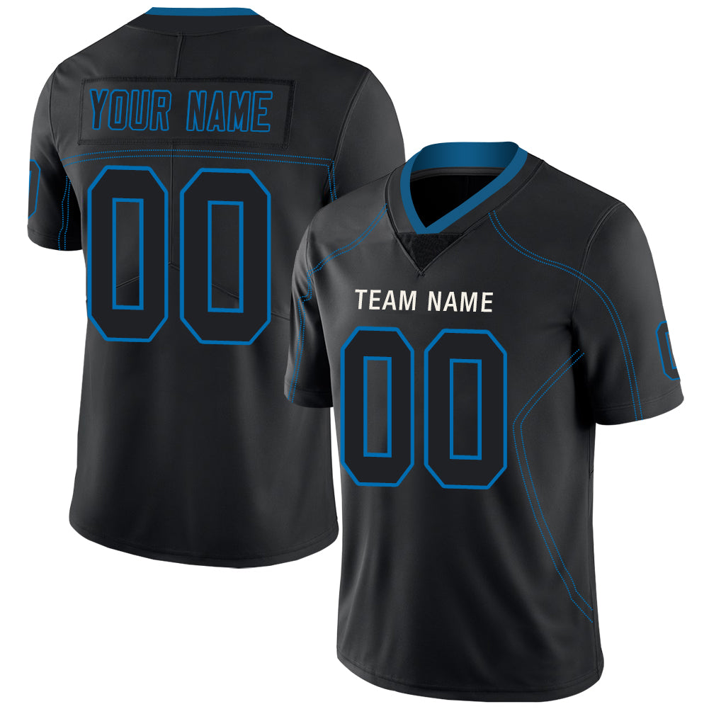 Custom Detroit Lions Stitched American Football Jerseys Personalize Birthday Gifts Black Jersey