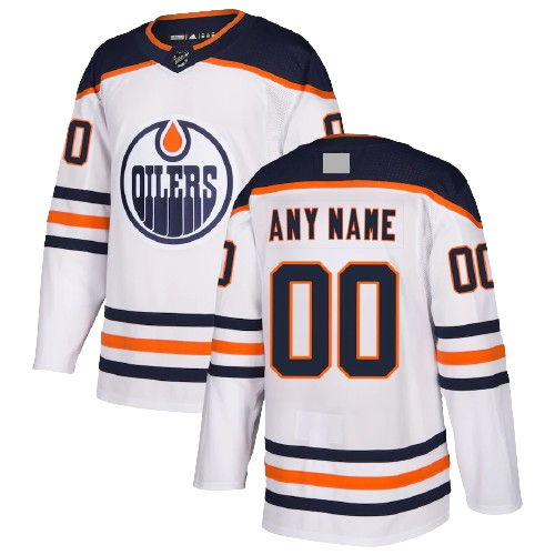 Edmonton Oilers Away White Team Jersey