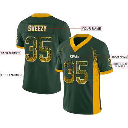 Custom Green Bay PackersPackers Stitched American Football Jerseys Personalize Birthday Gifts Green Jersey