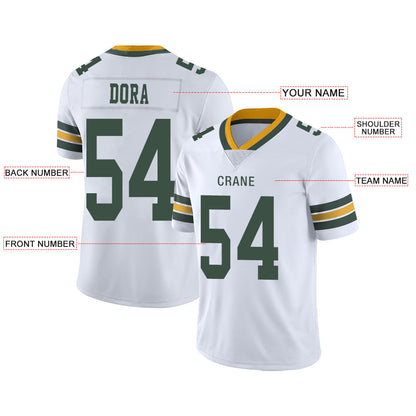 Custom Green Bay PackersPackers Stitched American Football Jerseys Personalize Birthday Gifts White Jersey