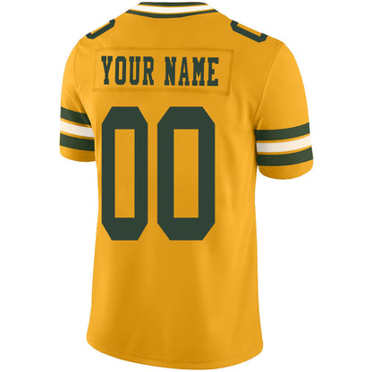 Custom Green Bay PackersPackers Stitched American Football Jerseys Personalize Birthday Gifts yellow Jersey