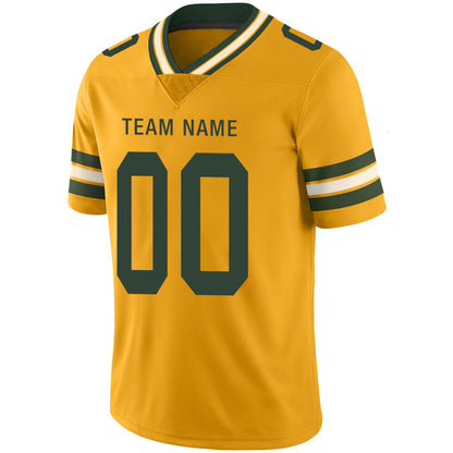 Custom Green Bay PackersPackers Stitched American Football Jerseys Personalize Birthday Gifts yellow Jersey