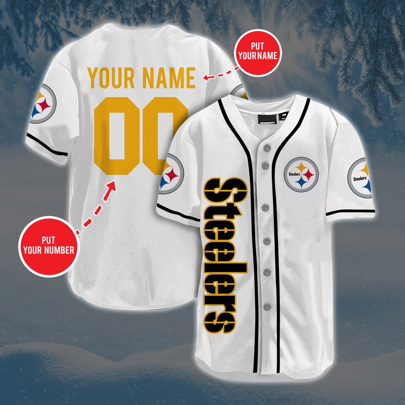 Personalized Football Pittsburgh Steelers Baseball Jersey, Hot Summer Fashion, Baseball Jersey New Shirt For The Fans