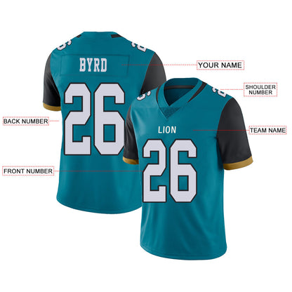 Custom J.Jaguars Stitched American Football Jerseys Personalize Birthday Gifts Teal Jersey