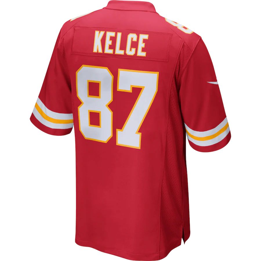 Kansas CityChiefs #87 Travis Kelce Red Game Jersey Stitched American Football Jerseys