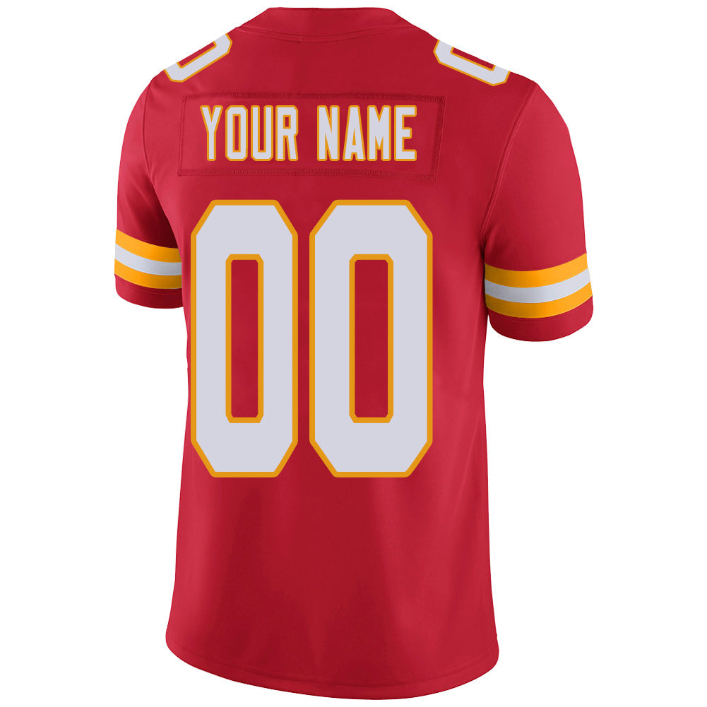 Custom  Kansas CityChiefs Stitched American Football Jerseys Personalize Birthday Gifts Red Jersey