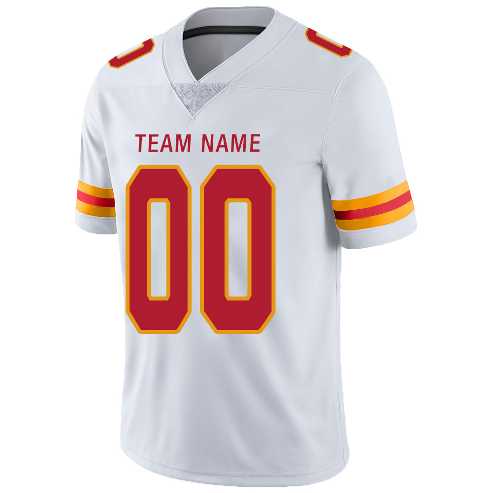 Custom  Kansas CityChiefs Stitched American Football Jerseys Personalize Birthday Gifts White Jersey