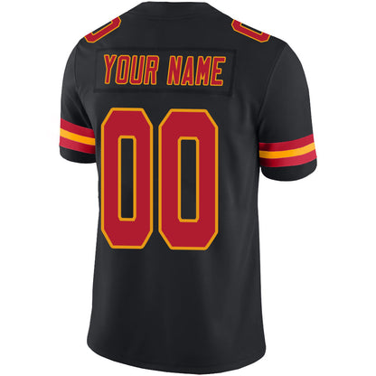 Custom  Kansas CityChiefs Stitched American Football Jerseys Personalize Birthday Gifts Black Jersey