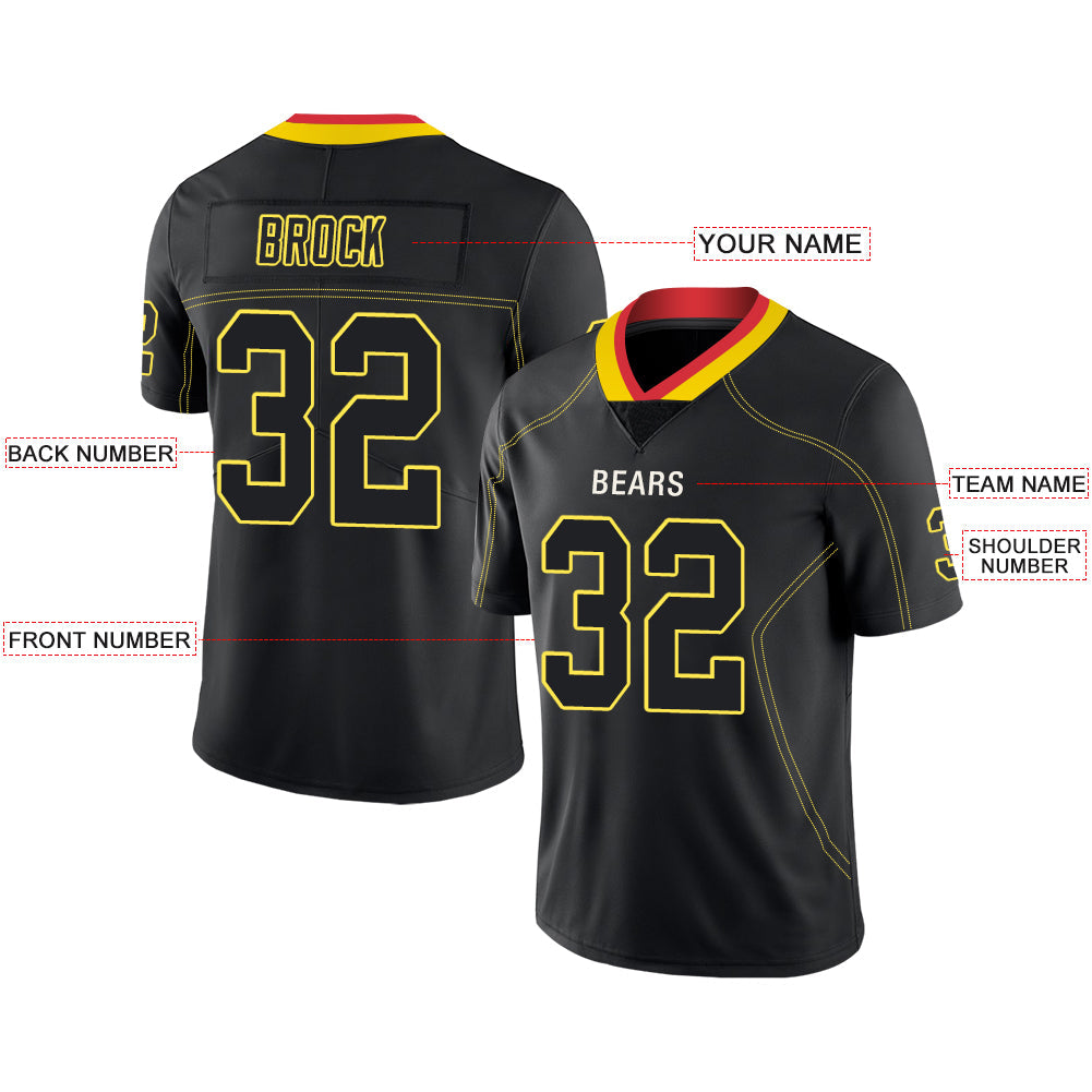 Custom  Kansas CityChiefs Stitched American Football Jerseys Personalize Birthday Gifts Black Jersey