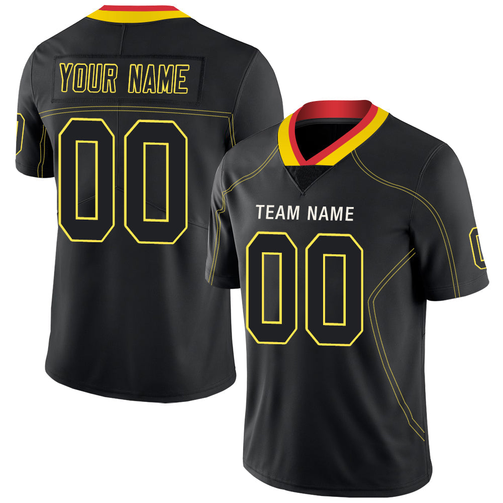 Custom  Kansas CityChiefs Stitched American Football Jerseys Personalize Birthday Gifts Black Jersey