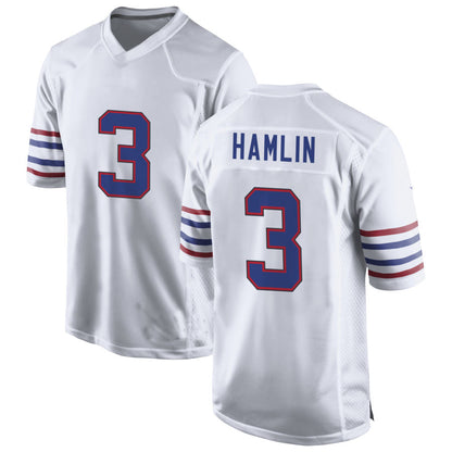 Buffalo  Bills #3 Damar Hamlin White Game Jersey Stitched American Football Jerseys