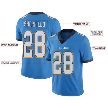 Custom LA.Chargers  Stitched American Football Jerseys Personalize Birthday Gifts Powder Blue Jersey