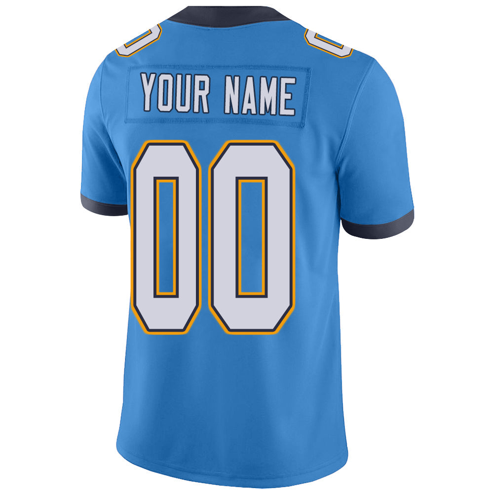 Custom LA.Chargers  Stitched American Football Jerseys Personalize Birthday Gifts Powder Blue Jersey