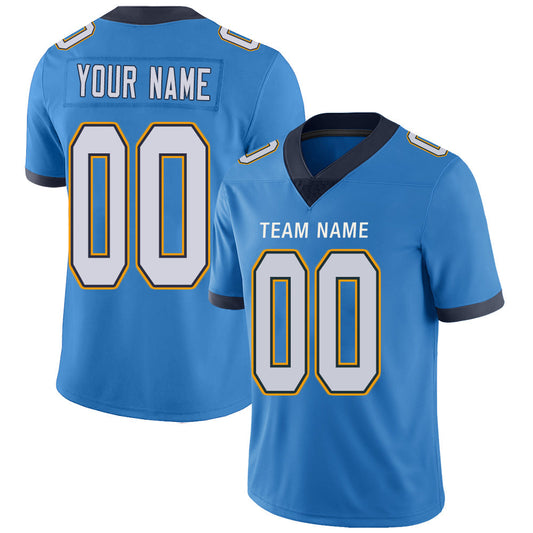 Custom LA.Chargers  Stitched American Football Jerseys Personalize Birthday Gifts Powder Blue Jersey