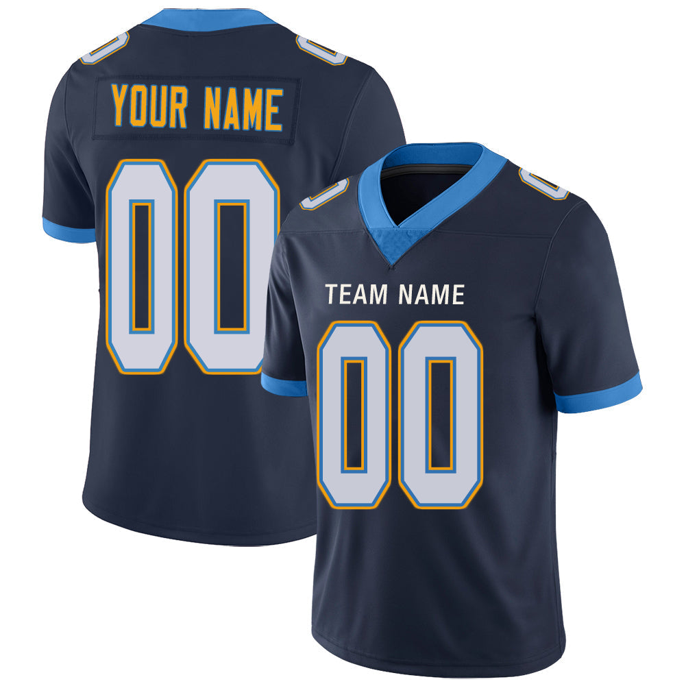 Custom LA.Chargers Stitched American Football Jerseys Personalize Birthday Gifts Navy Jersey