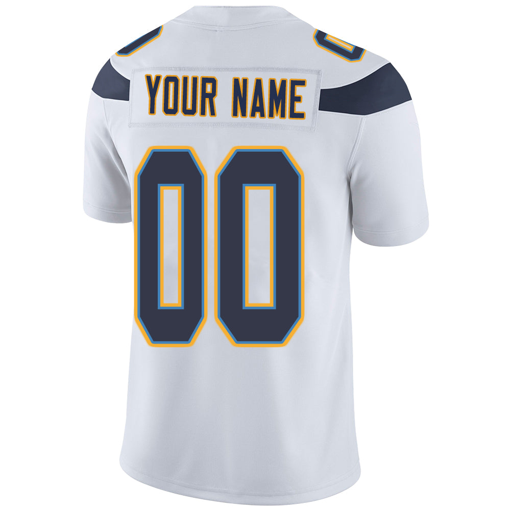 Custom LA.Chargers Stitched American Football Jerseys Personalize Birthday Gifts White Jersey