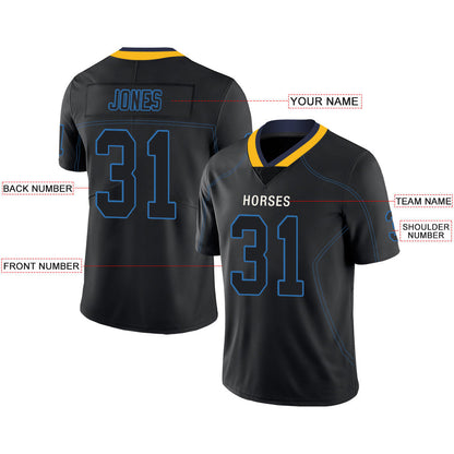 Custom LA.Chargers Stitched American Football Jerseys Personalize Birthday Gifts Black Jersey