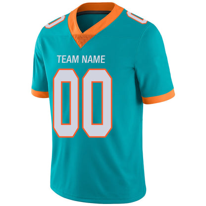 Custom M.Dolphins Stitched American Football Jerseys Personalize Birthday Gifts Aqua Jersey