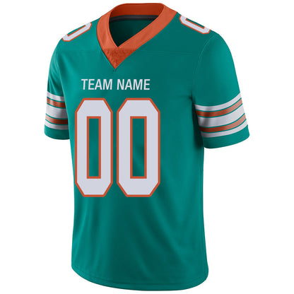 Custom M.Dolphins Stitched American Football Jerseys Personalize Birthday Gifts Aqua Jersey