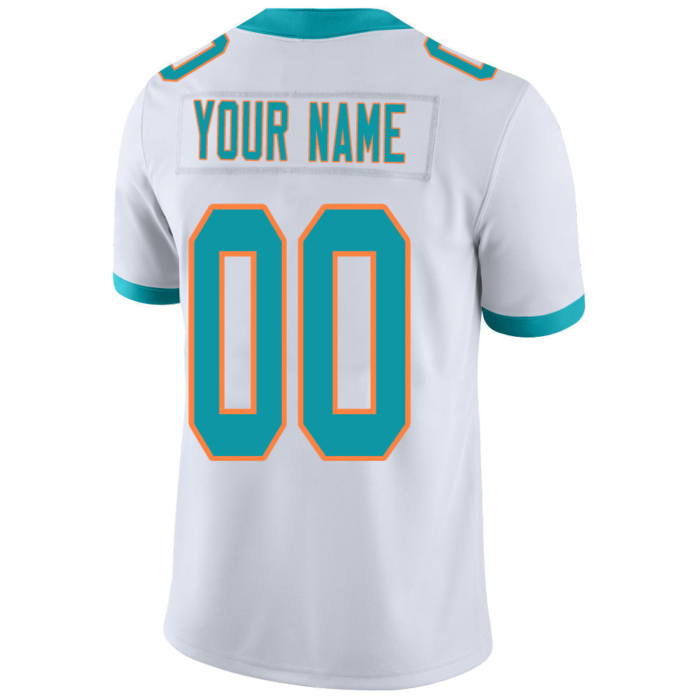 Custom M.Dolphins Stitched American Football Jerseys Personalize Birthday Gifts White Jersey