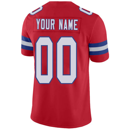 Custom New England Patriots Stitched American Football Jerseys Personalize Birthday Gifts Red Jersey