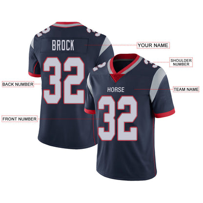 Custom New England Patriots Stitched American Football Jerseys Personalize Birthday Gifts Navy Jersey