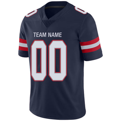 Custom New England Patriots Stitched American Football Jerseys Personalize Birthday Gifts Navy Jersey