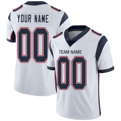 Custom New England Patriots Stitched American Football Jerseys Personalize Birthday Gifts White Jersey