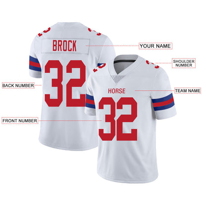 Custom New England Patriots Stitched American Football Jerseys Personalize Birthday Gifts White Jersey