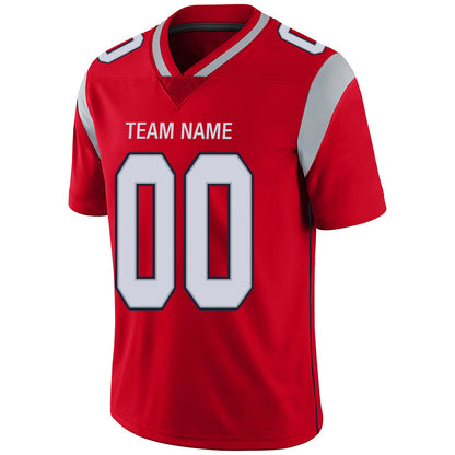 Custom New England Patriots Stitched American Football Jerseys Personalize Birthday Gifts Red Jersey