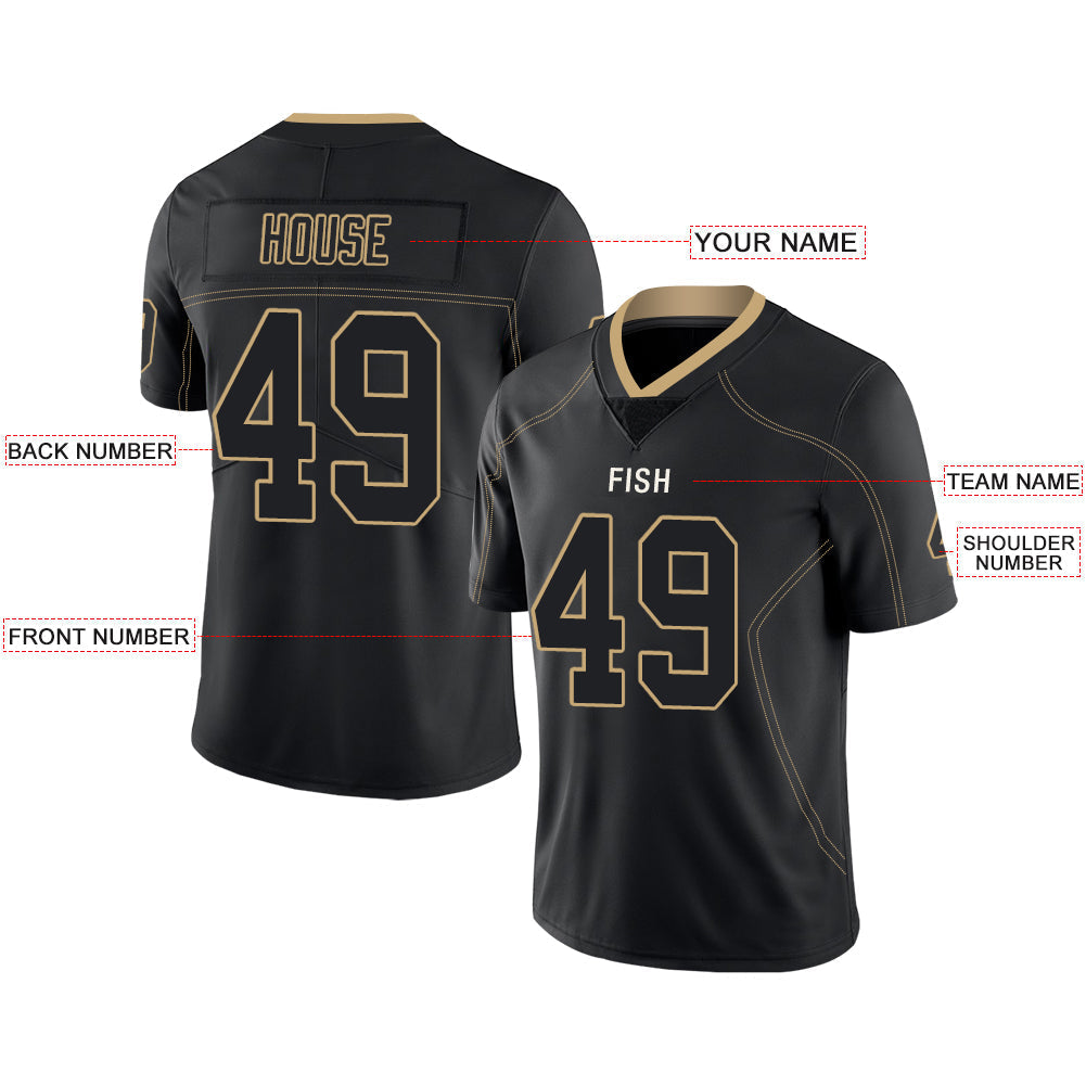 Custom NY.Giants Stitched American Football Jerseys Personalize Birthday Gifts Black Jersey