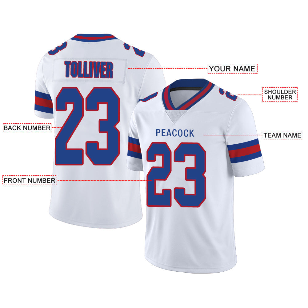 Custom New York Jets Stitched American Football Jerseys Personalize Birthday Gifts White Jersey