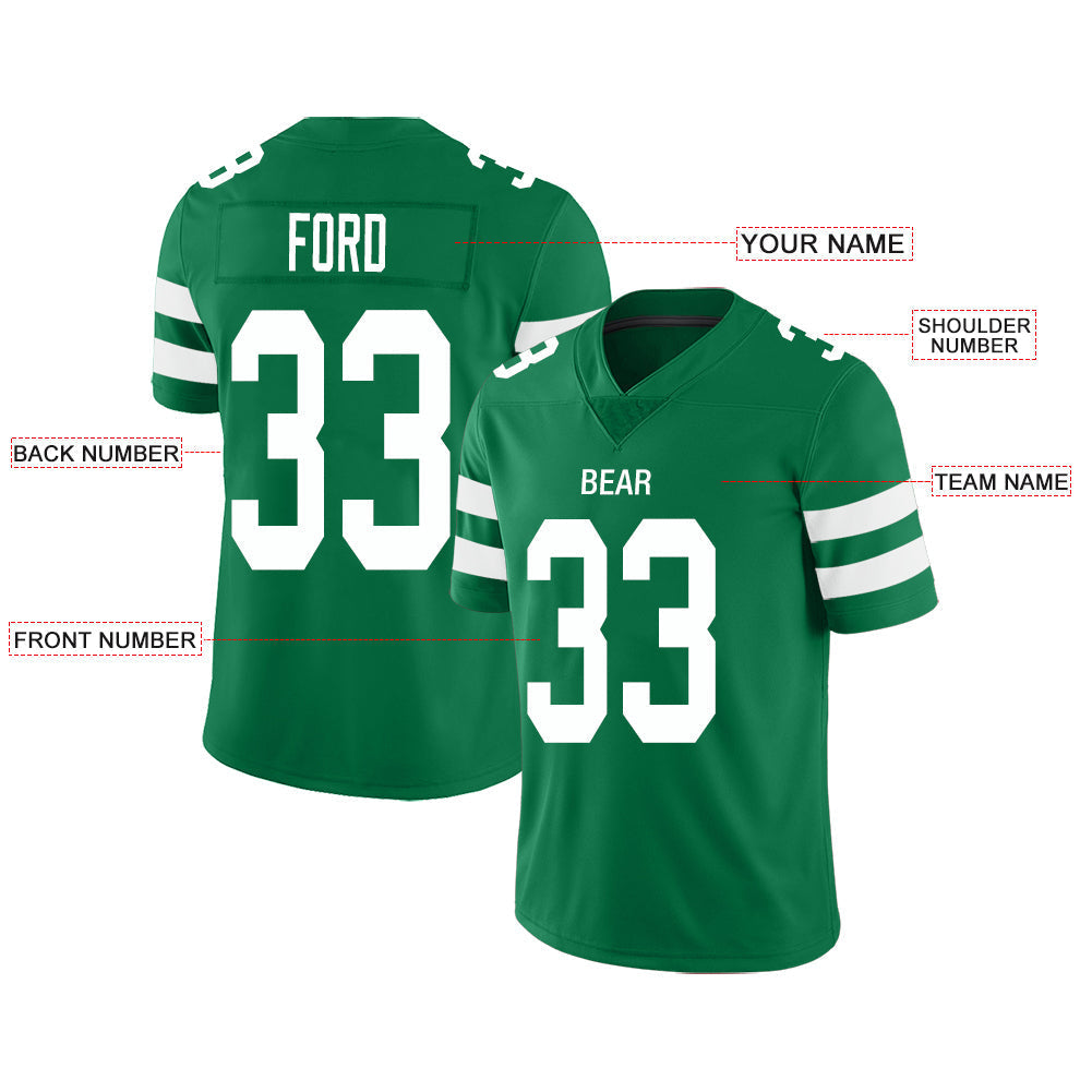 Custom New York Jets Stitched American Football Jerseys Personalize Birthday Gifts Green Jersey