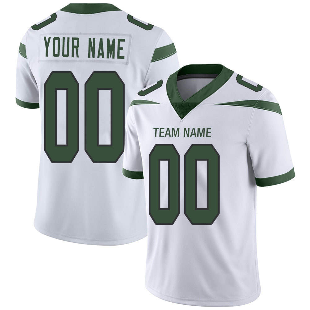 Custom New York Jets Stitched American Football Jerseys Personalize Birthday Gifts White Jersey