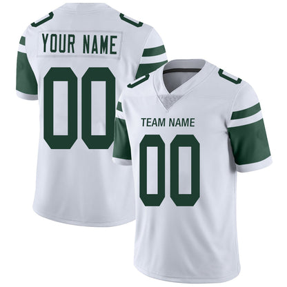 Custom New York Jets Stitched American Football Jerseys Personalize Birthday Gifts White Jersey