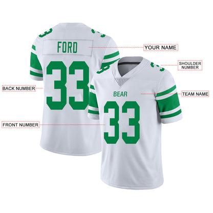 Custom New York Jets Stitched American Football Jerseys Personalize Birthday Gifts White Jersey