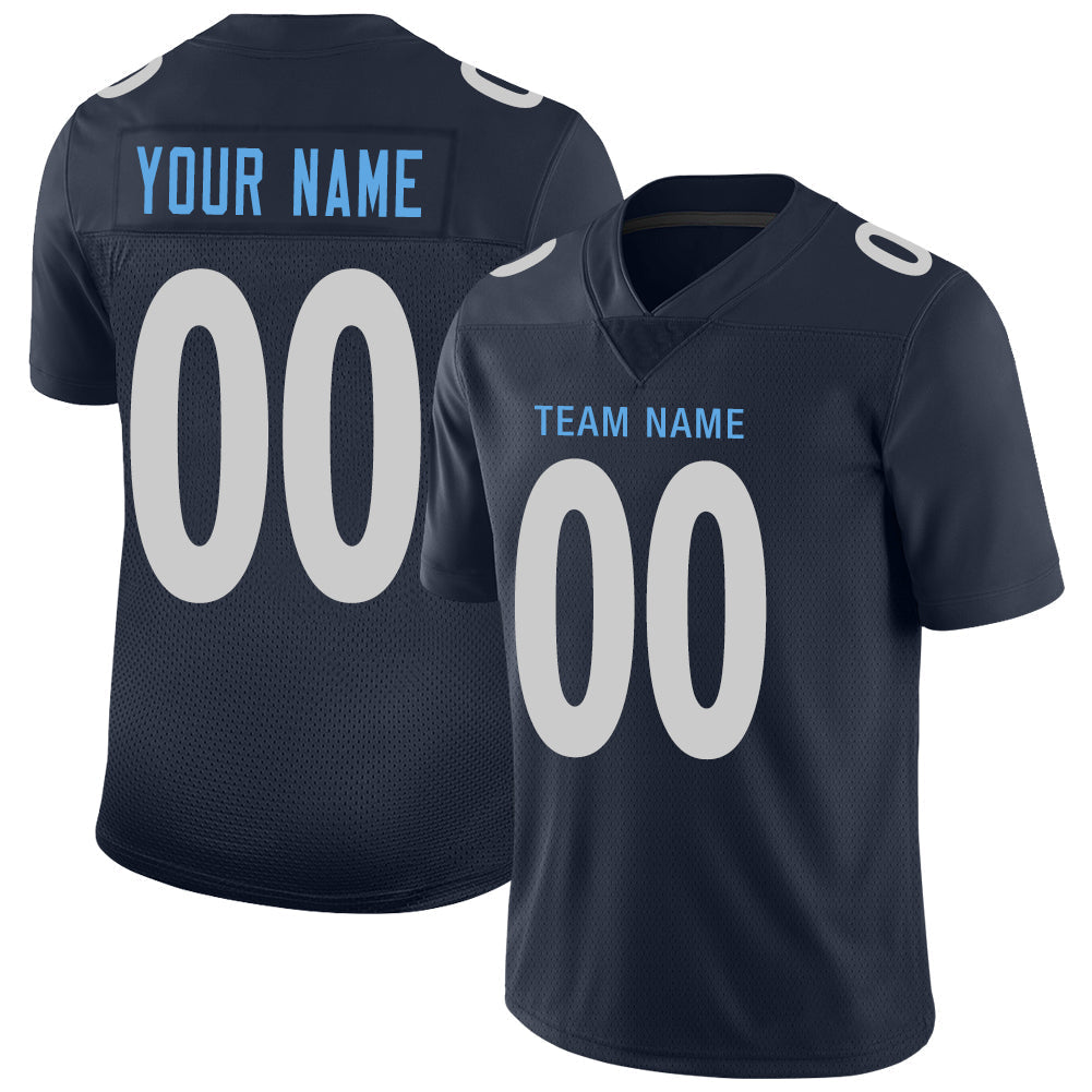 Custom New York Jets Stitched American Football Jerseys Personalize Birthday Gifts Navy Jersey