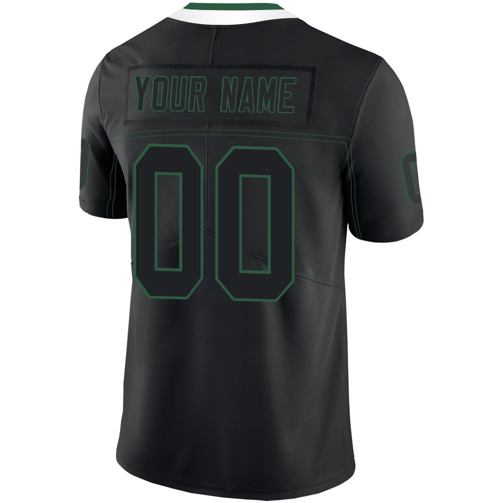 Custom New York Jets Stitched American Football Jerseys Personalize Birthday Gifts Black Jersey