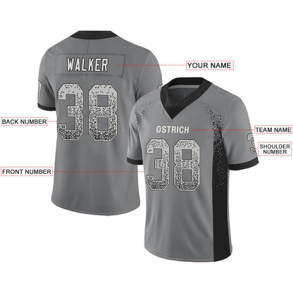 Custom L.Raiders Stitched American Football Jerseys Personalize Birthday Gifts Grey Jersey