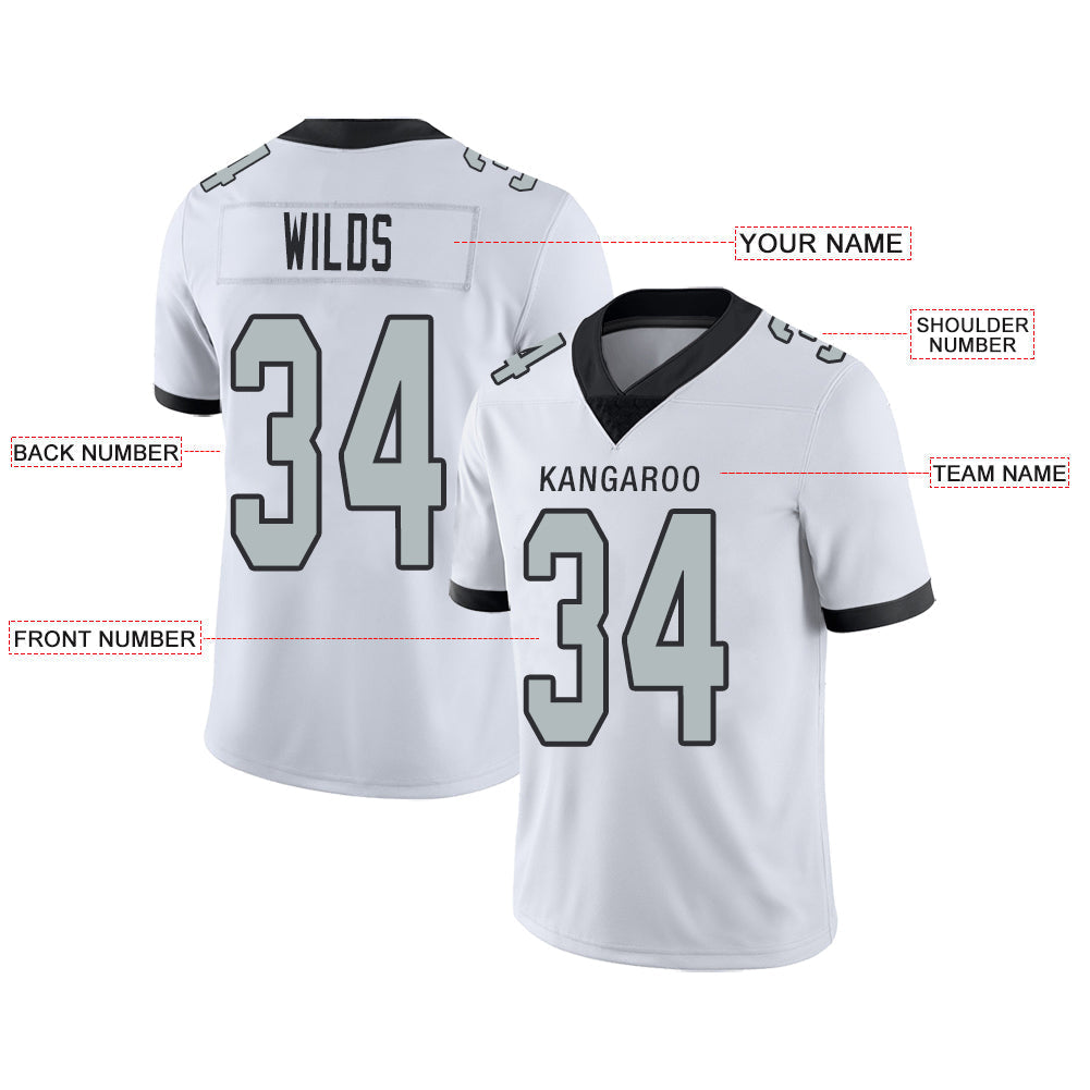 Custom L.Raiders Stitched American Football Jerseys Personalize Birthday Gifts White Jersey