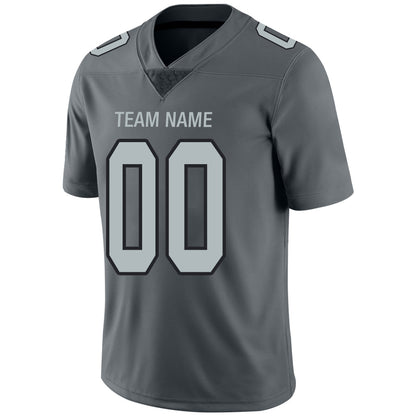 Custom L.Raiders  Stitched American Football Jerseys Personalize Birthday Gifts Grey Jersey