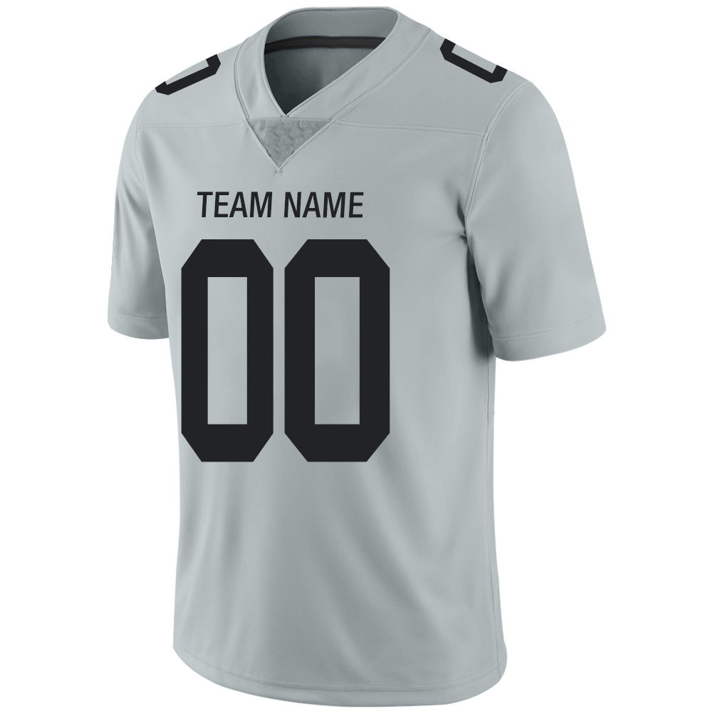 Custom L.Raiders Stitched American Football Jerseys Personalize Birthday Gifts Grey Jersey