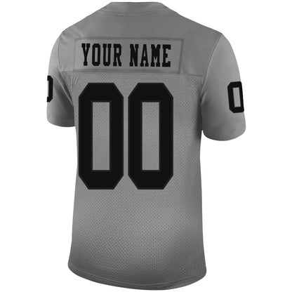 Custom L.Raiders Stitched American Football Jerseys Personalize Birthday Gifts Grey Jersey