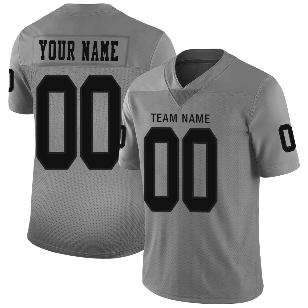 Custom L.Raiders Stitched American Football Jerseys Personalize Birthday Gifts Grey Jersey