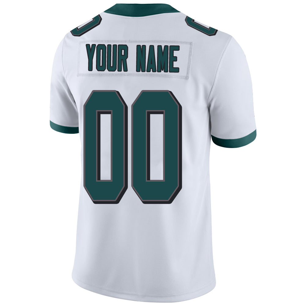 Custom Philadelphia Eagles Stitched American Football Jerseys Personalize Birthday Gifts White Jersey