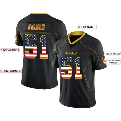 Custom Pittsburgh Steelers Stitched American Football Jerseys Personalize Birthday Gifts Black Jersey