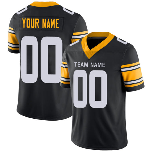 Custom Pittsburgh Steelers Stitched American Football Jerseys Personalize Birthday Gifts Black Jersey